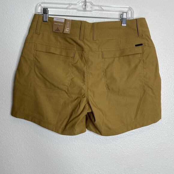 PrAna Alana Short 5" Inseam Embark Brown Highrise Pockets Women's Size 12 NWT - Picture 4 of 4